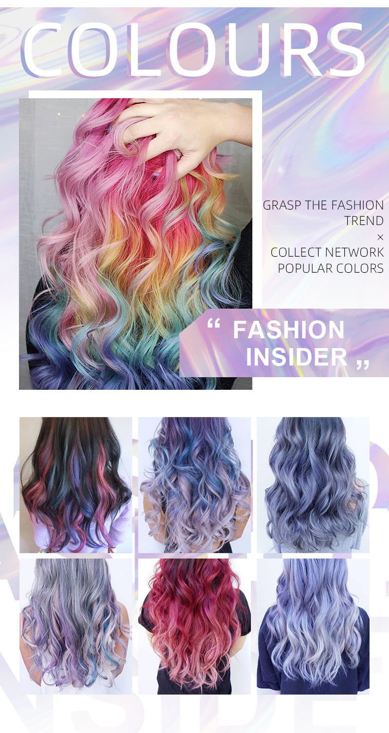 Disposable hair dye White dark blue dye Color Highlights Color Mascara dual purpose