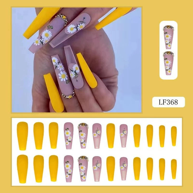 (Hand made nail) Nail pieces, wearing nail pieces, long cross-border nail products, fake nails, European and American wearing nail nails