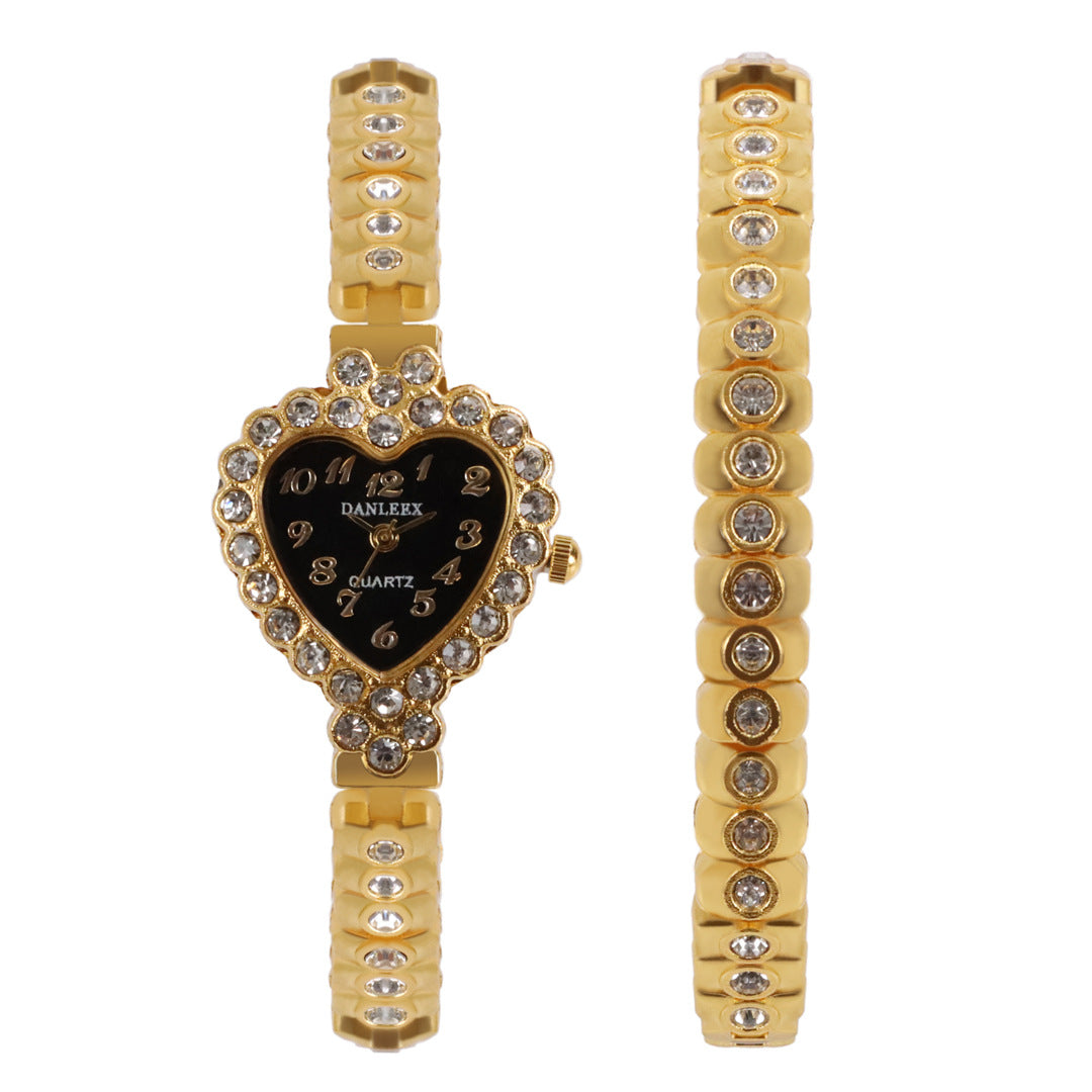 Fashion women's watchCross-Border Fashion Personalized Diamond Women's Watch Heart-Shaped Rhinestone Fashion Quartz Bracelet Watch Foreign Trade Wholesale 2293