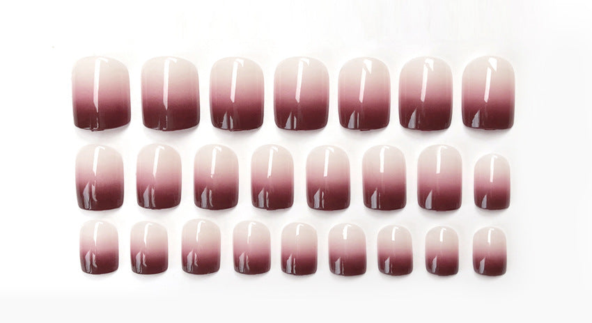 Fashion  nail Tina Finished Nail Beauty Internet Celebrity Same Ins Gradient Long Fake Nails Nail Stickers S54