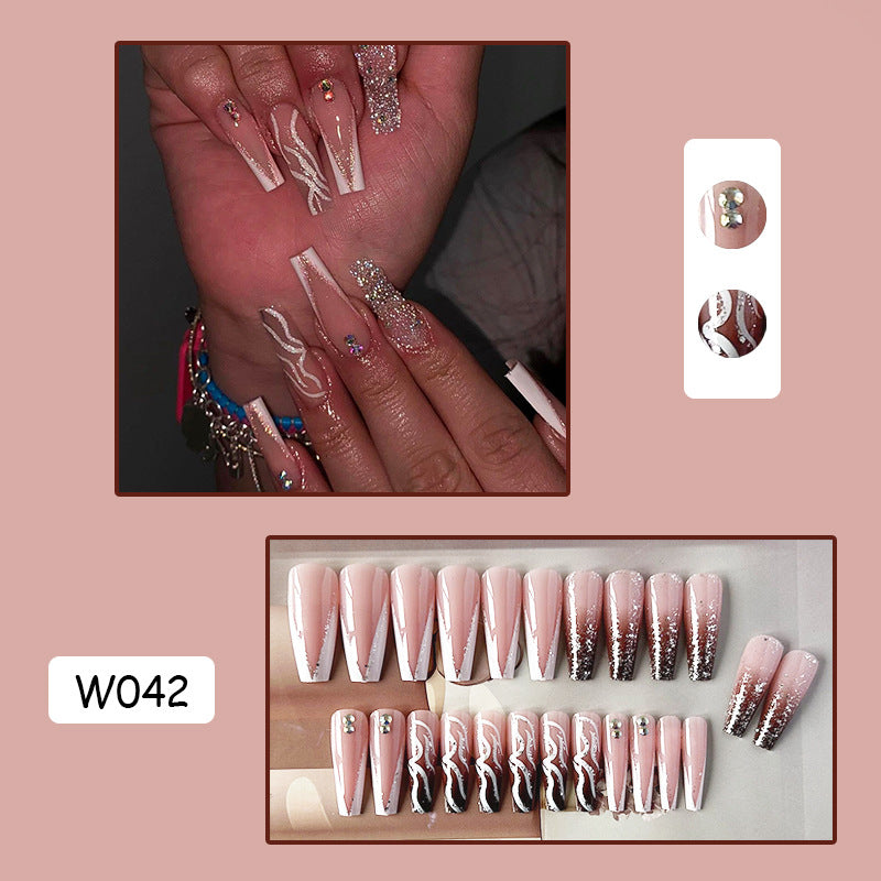 跨境穿戴甲外贸款指甲贴片诺顾美甲片假指甲美甲贴片成品甲 nails