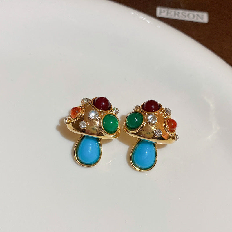首饰耳环中古vintage复古银针耳环宫廷风小众耳钉耳坠高级感轻奢耳饰批发