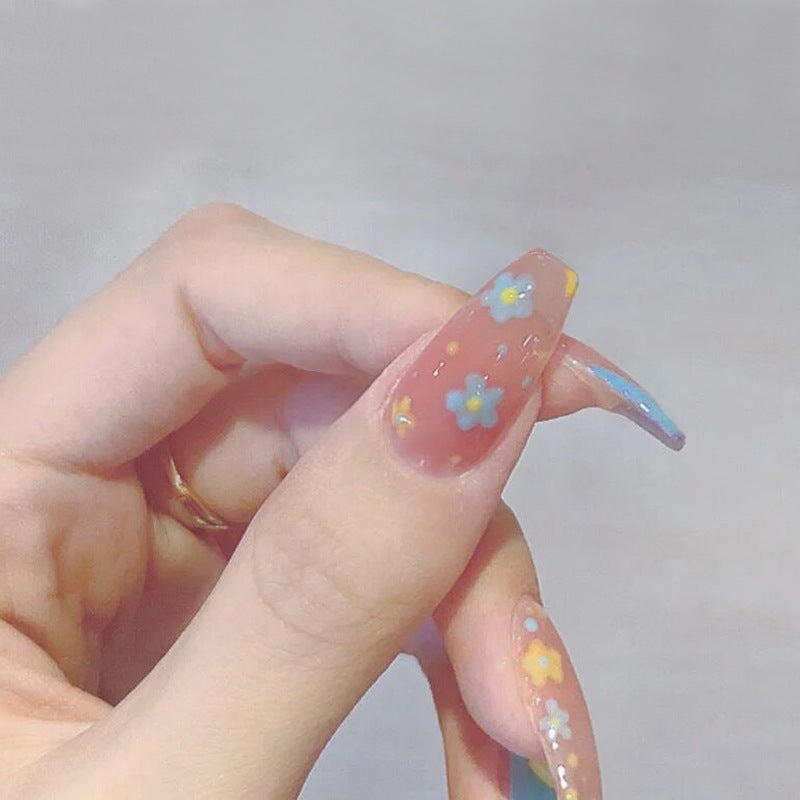 Fashion  nail Wearing Nail Nail Stickers Nail Patch Fake Nails Detachable Small Flower Bow Nail Nail Sticker X23