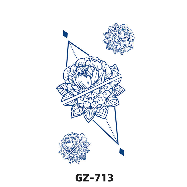 Free shipping Tattoo Herbal Tattoo Sticker Female Semi-Permanent Waterproof and Durable Grass and Wood Internet Celebrity Juice Non-Reflective Simulation Tattoo Sticker Male Advanced