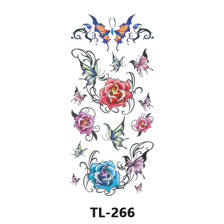 Free shipping Tattoo Waterproof Tattoo Sticker Fresh Flowers Stickers Sexy Plant Tattoo Small Picture Flower Tattoo Sticker in Stock Wholesale