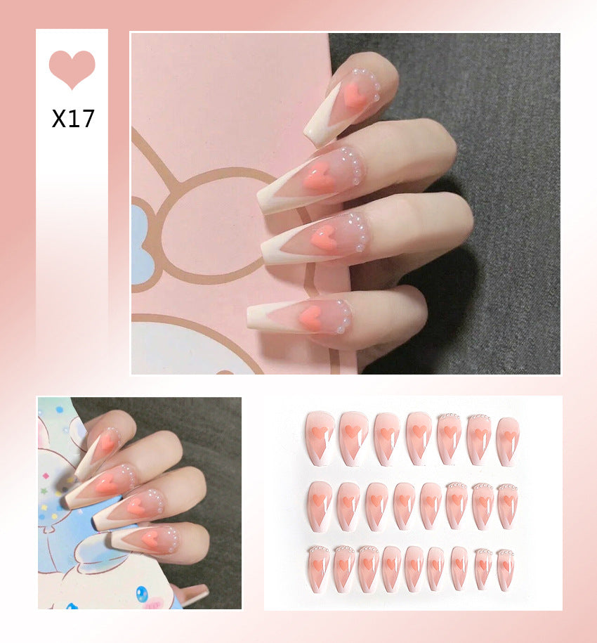 Fashion  nail Fake Nails Crystal Iced Butterfly Nail Art Nail Patch Bow Ballet Rhinestone Nail Beauty Nail Tip Wear Nail