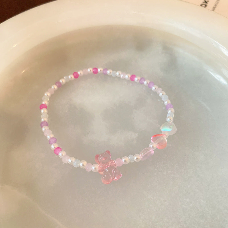珠宝首饰多巴胺彩色陶瓷海星手链小众ins设计感手串闺蜜百搭diy手饰女批发