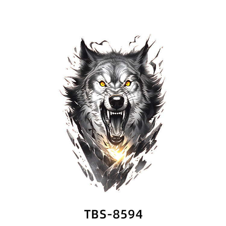 Free shipping Tattoo In Stock Wholesale Small Full Arm Tattoo Sticker Waterproof Sweatproof Animal Color Half Sleeve Arm Flower Tattoo Sticker Paper Tattoo