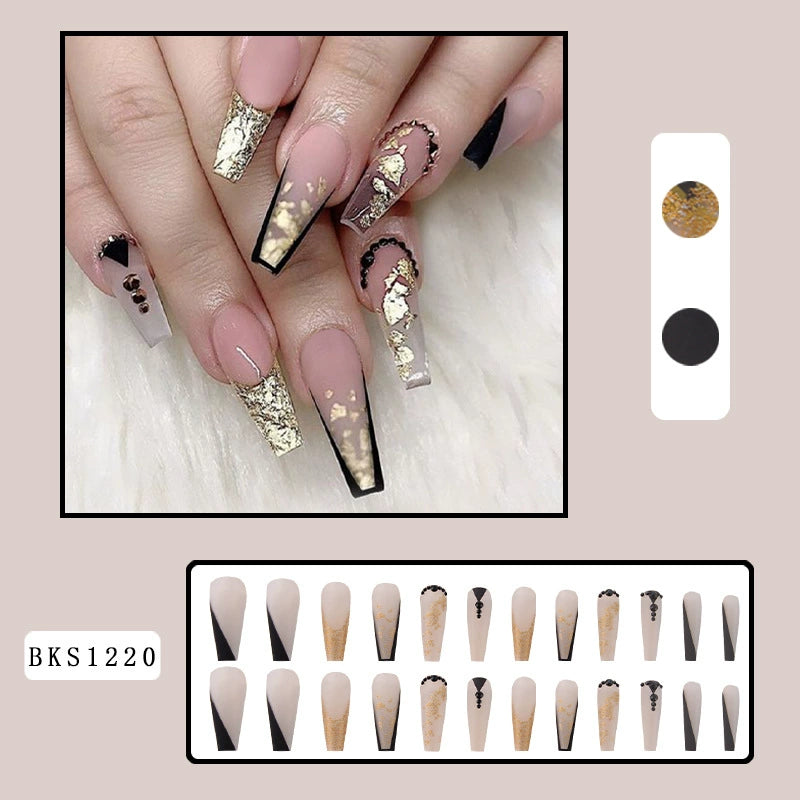 (Hand made nail) Nail pieces, wearing nail pieces, long cross-border nail products, fake nails, European and American wearing nail nails