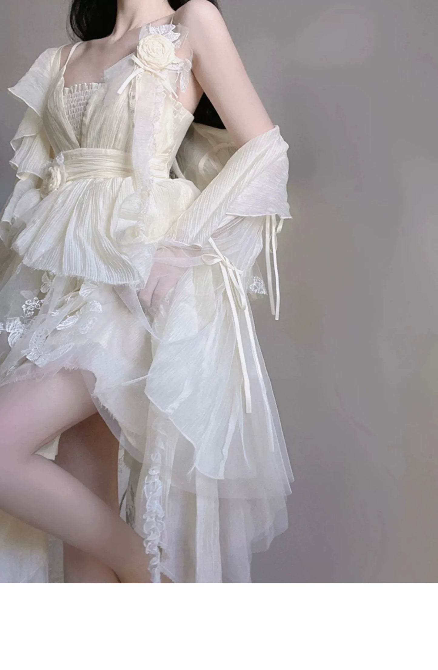 Fashion women's wear French First Love Long Skirt Design Sense Small Super Fairy Mori Style Gentle Princess Sling Dress Women's Summer