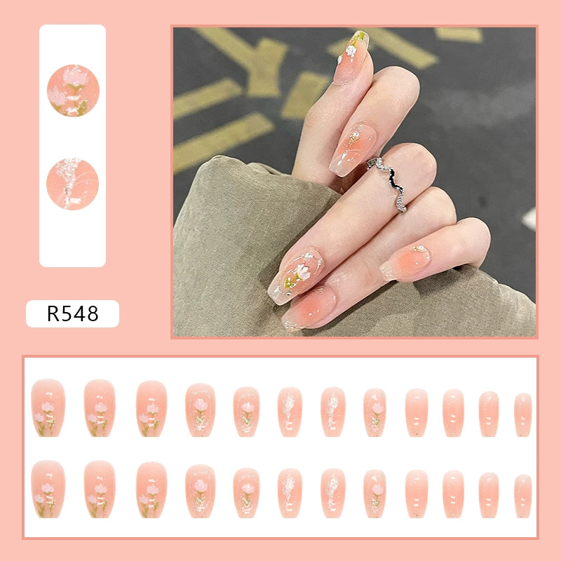 (Hand-made nail) French nail armor long black small fragrance simple white high-grade sense nail piece bride pregnant woman finished product.