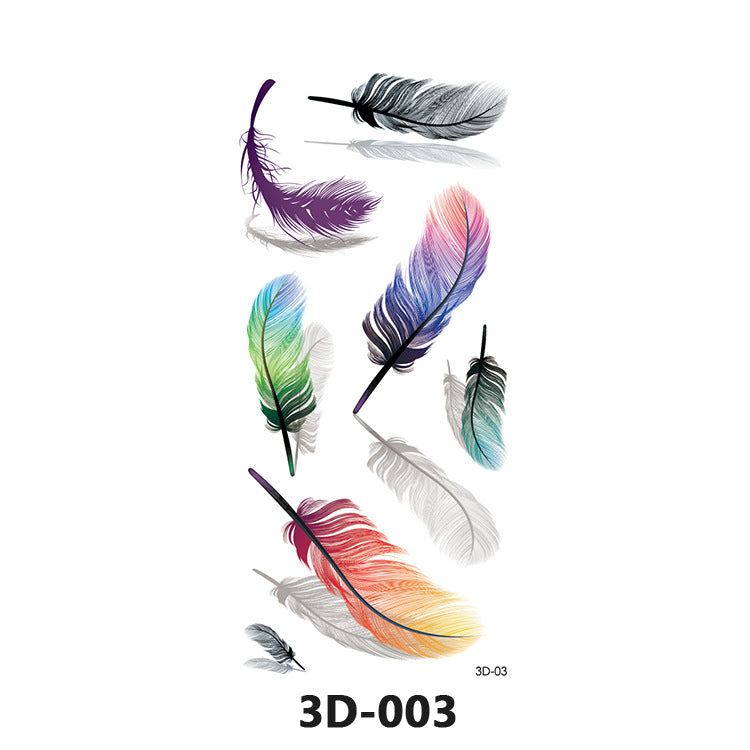 Free shipping Tattoo In Stock Wholesale 3D Butterfly Waterproof Sweatproof Female Stereo Emulational Creative Temporary Stickers Europe and America Cross Border Butterfly Tattoo Sticker