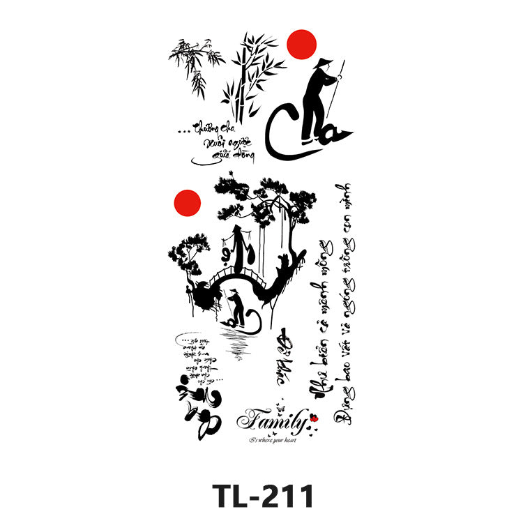 Free shipping Tattoo Factory Wholesale Fresh Tattoo Sticker Men's and Women's Flower Tattoo Stickers in Stock Direct Selling to Map Colorful Flowers