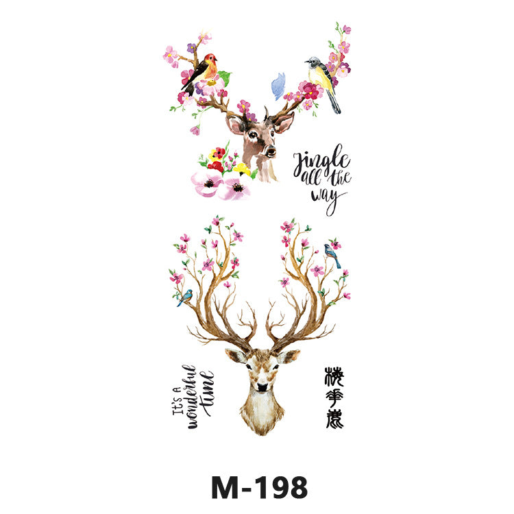 Free shipping Tattoo Wholesale New Tattoo Sticker Long Lasting Waterproof Stickers English Alphabet Letters Flowering and Fruiting Color Arm Half Sleeve Simulation Tattoo Sticker