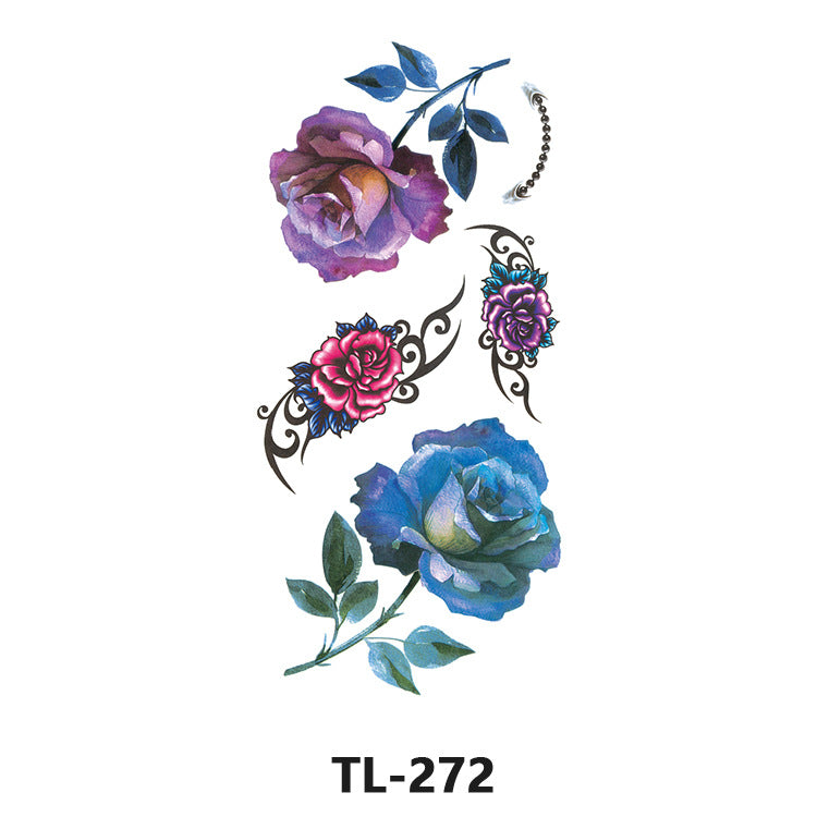 Free shipping Tattoo Waterproof Tattoo Sticker Fresh Flowers Stickers Sexy Plant Tattoo Small Picture Flower Tattoo Sticker in Stock Wholesale