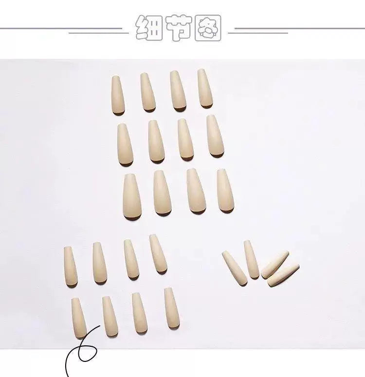 (Hand made nail) European and American style ballet long style nail patch fake nail product nail patch detachable and reusable for wearing nails