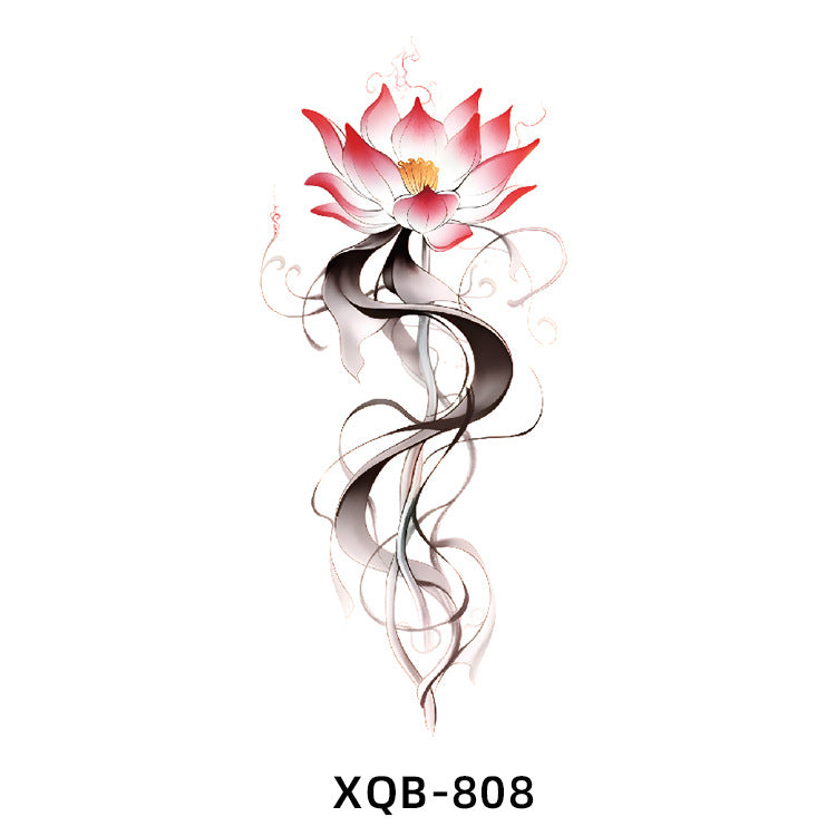 Free shipping Tattoo New Flower Arm Tattoo Sticker Waterproof Men's and Women's Small Arm Tattoo Tattoo Black and White Animal Tattoo Sticker Paper Factory Wholesale