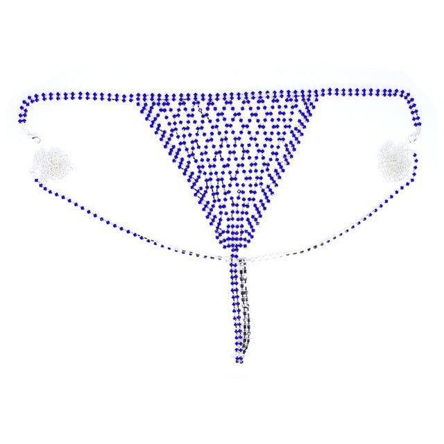 Fashion jewelry Europe and the United States cross-border explosions body chain exaggerated rhinestone bikini chest chain underwear sexy nightclub style body chain