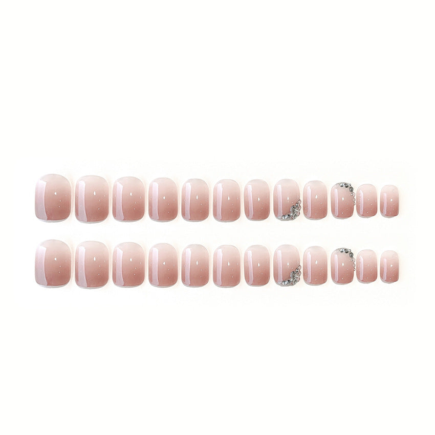 Fashion  nail New Fresh Sweet Gradient Nail Stickers Fake Nails Fresh Handmade Wear Armor Wholesale A25