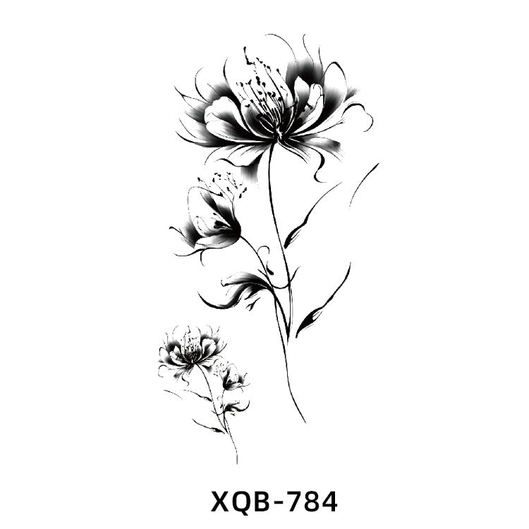 Free shipping Tattoo Factory Wholesale Small Full Arm Flower Tattoo Sticker Half Sleeve Waterproof Big Picture Men and Women Black and White, Colored Animal Tattoo Sticker Paper