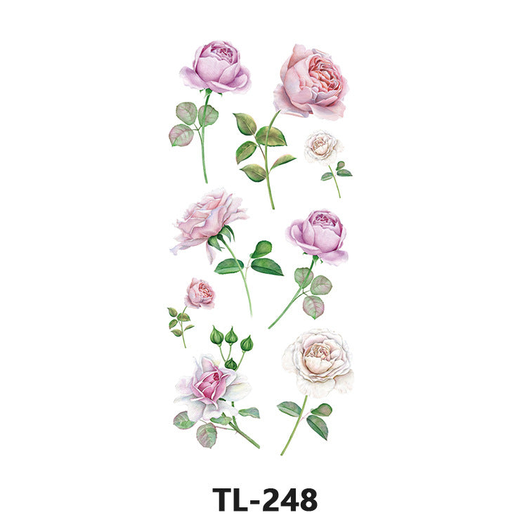 Free shipping Tattoo Waterproof Tattoo Sticker Fresh Flowers Stickers Sexy Plant Tattoo Small Picture Flower Tattoo Sticker in Stock Wholesale