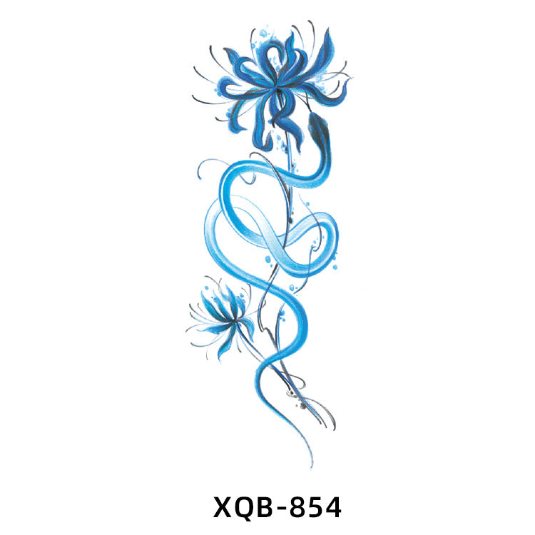 Free shipping Tattoo Small Full Arm Animal Tattoo Tattoo Sticker Half Sleeve Simulation Waterproof Black and White, Colored Flower Men and Women Tattoo Sticker Paper Wholesale