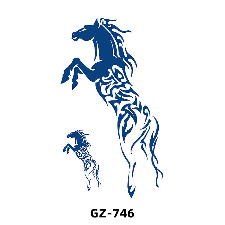 Free shipping Tattoo Cross-Border Herbal Semi-Permanent Tattoo Sticker Men's and Women's Waterproof Sweat-Proof Juice Half Sleeve Real-Proof Tattoo Letter Sticker Tattoo