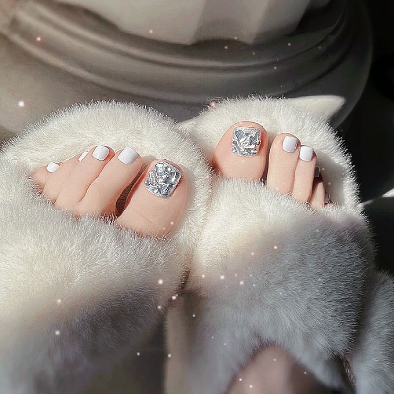 Fashion  nail Fake Nail Patch Wear Nail Finished Product Nail Tip Nail Stickers Disassembly Patch Female Toe Nail Toenail Nail Stickers J100