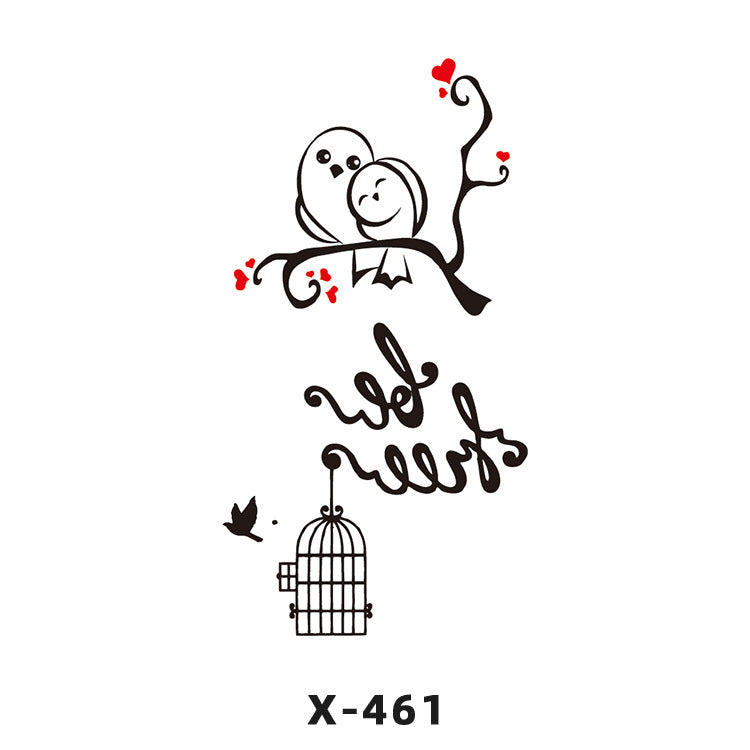 Free shipping Tattoo Tattoo Sticker Paper Waterproof Love Heart Man and Woman Cartoon Personality Couple Long Lasting Flower English Letters Fresh Tattoo Sticker