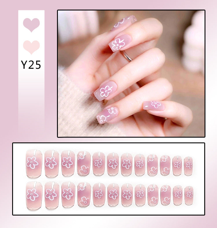 Fashion  nail Internet Celebrity Fake Nail Patch Wear Armor Finished Product Nail Tip Nail Stickers Removable Nail Patch Stall Supply Manufacturer