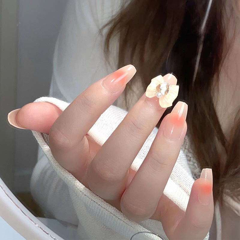 鸳鸯美少女穿戴甲腮红美甲贴片指甲贴片假指甲片穿戴美甲成品甲片