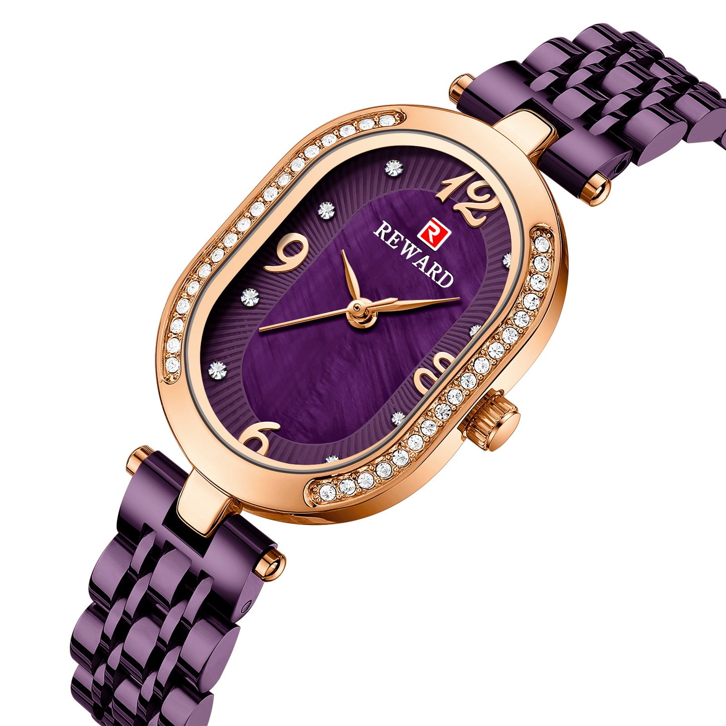 Fashion women's watchReward Elegant Lady Watch Diamond-Embedded Women's Quartz Watch Class II E-Commerce Network Red Women's Watch Direct Delivery