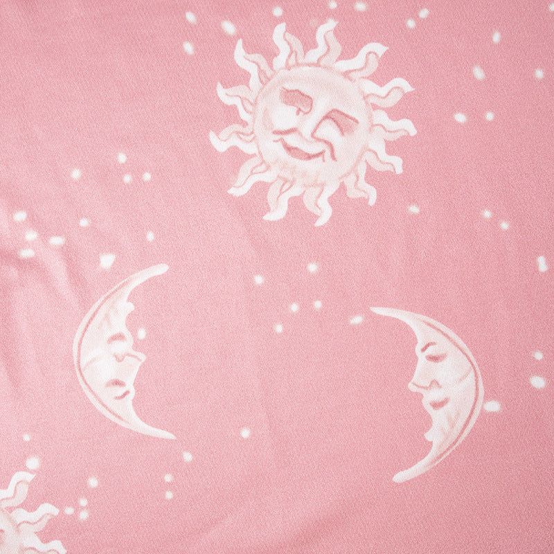 Fashion women's wear Q23pt305   Starry Sky Sun Pattern Printing High-Waist Pink Flared Pants Women's Pants Summer New