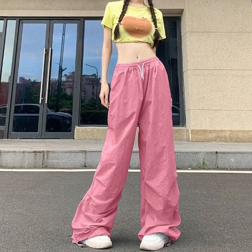 Dopamine pants Free shipping Tattoo Color dopamine wear tooling casual trousers 2024 summer lazy trend functional wind paratrooper trousers tide
