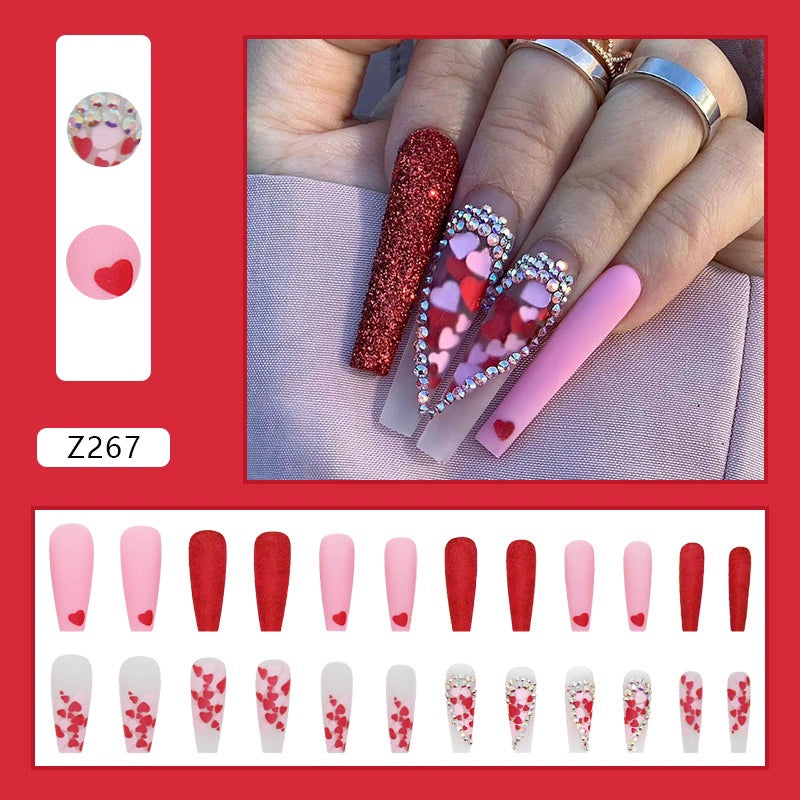 (Hand-made nail) The dark fairy in Europe and America is dying, the magic mirror powder is white, and the finished nail product, Millennium Spice Girl fake nails patch, is worn for a long time.