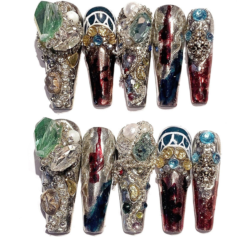Jibaro Banshee Series Manicure Fake Nails Pregnant Women Wear Nail Tassel Fingernail Patch Removable Removable and Removable