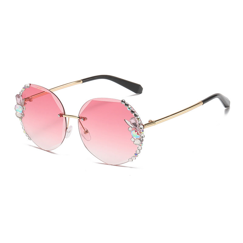 Women's fashion glasses 跨境墨镜女ins街拍大脸显瘦防紫外线太阳镜素颜神器眼镜女韩版潮