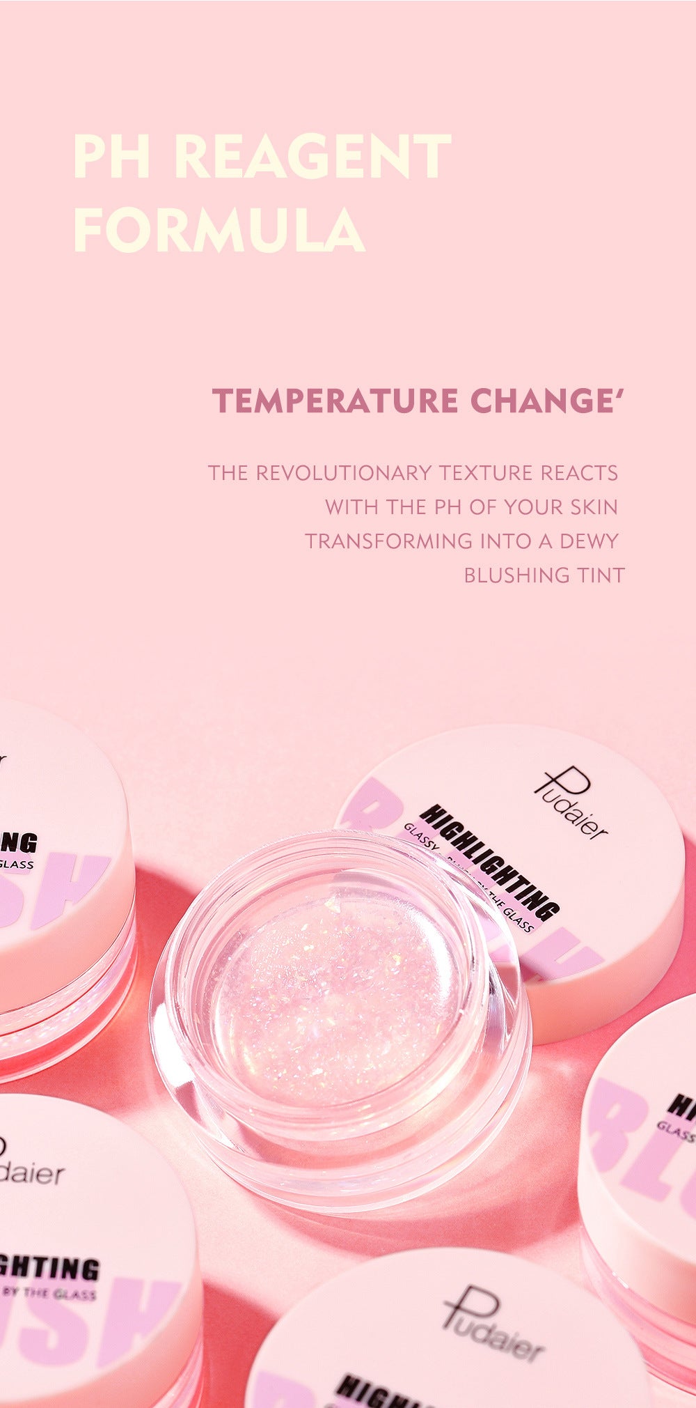 Warm Change Blush Clear Color Changing Gel Highlighter Blush Cream Natural Nude Blush