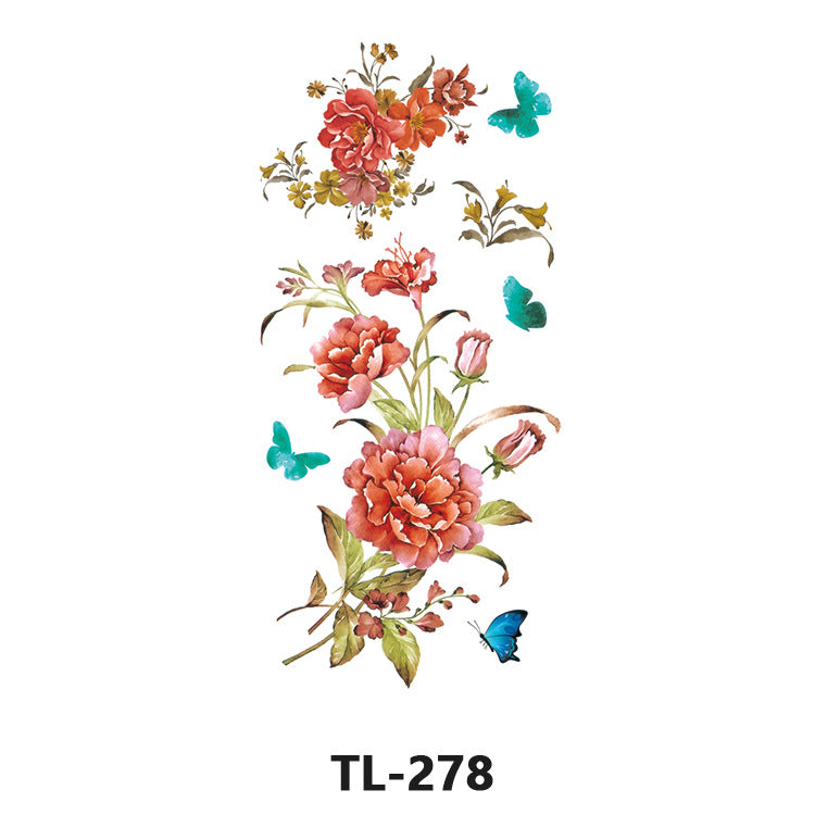 Free shipping Tattoo Waterproof Tattoo Sticker Fresh Flowers Stickers Sexy Plant Tattoo Small Picture Flower Tattoo Sticker in Stock Wholesale