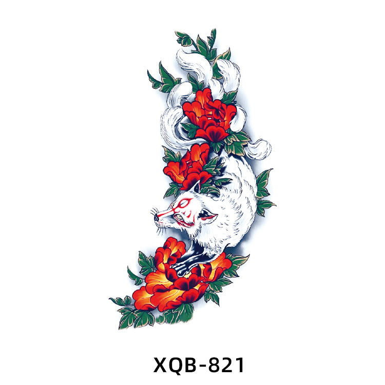 Free shipping Tattoo New Flower Arm Tattoo Sticker Waterproof Men's and Women's Small Arm Tattoo Tattoo Black and White Animal Tattoo Sticker Paper Factory Wholesale