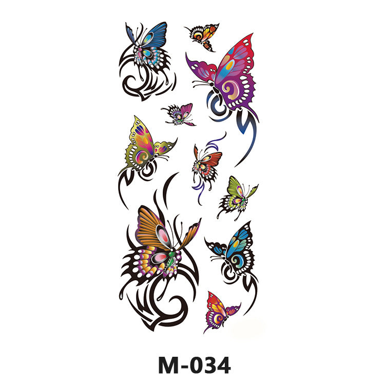 Free shipping Tattoo Factory Wholesale Tattoo Sticker Tattoo Men's and Women's Flower Butterfly Color Waterproof Tattoo Sticker Internet Celebrity Tattoo Sticker Paper