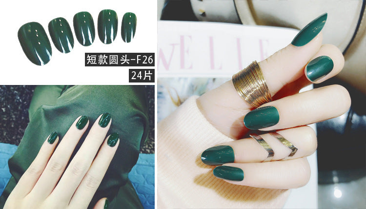 Fashion  nail Fake Nail Patch Wear Armor Finished Product Nail Tip Nail Stickers Disassembly Nail Patch Women's Removable Nail Stickers Short
