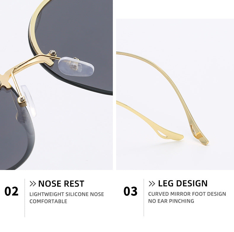 Women's fashion glasses 2024大框跨境韩版水钻太阳眼镜防紫外线水晶墨镜镶钻小香风眼镜女
