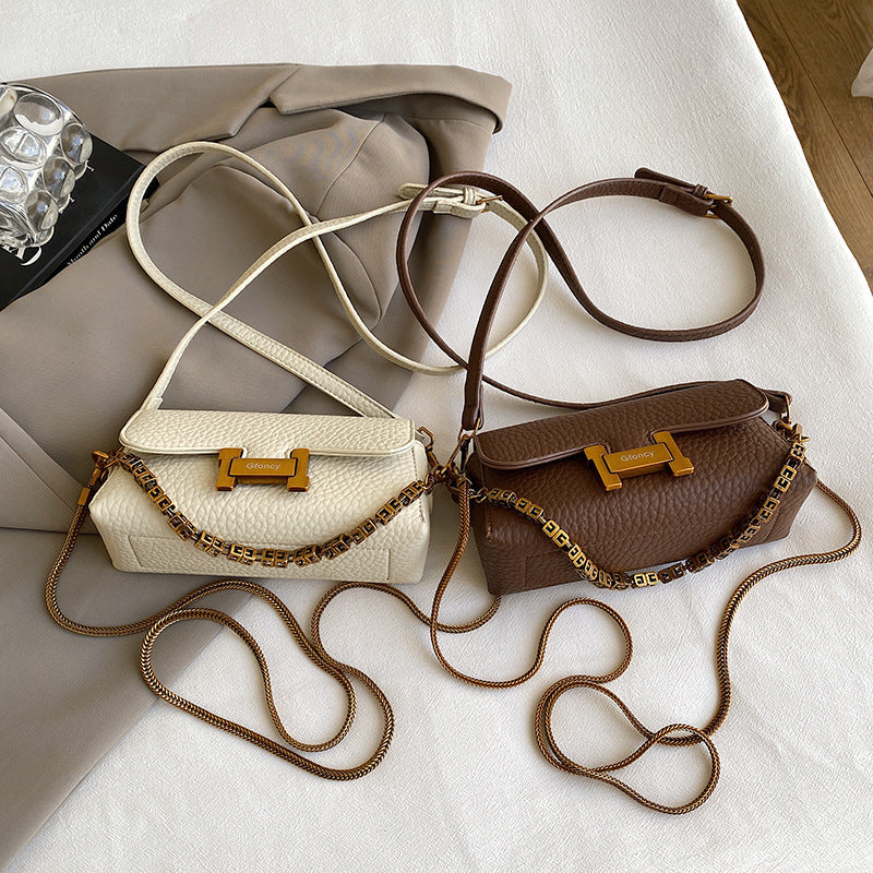 Dopamine Bag Free shipping Tattoo Popular popular small bag women's 2024 summer new fashionable solid color oblique span small square bag chain single shoulder portable women's bag