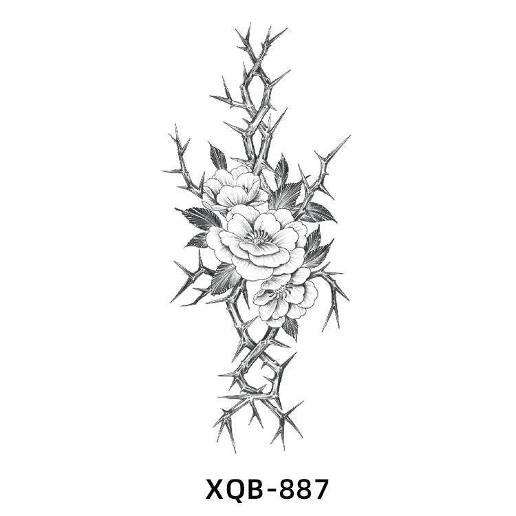 Free shipping Tattoo Small Full Arm Tattoo Sticker Waterproof Sweatproof Half Sleeve Men's and Women's European and American Color Black and White Flower Tattoo Water Transfer Stickers Wholesale
