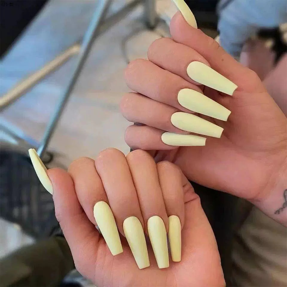 (Hand made nail) European and American style ballet long style nail patch fake nail product nail patch detachable and reusable for wearing nails