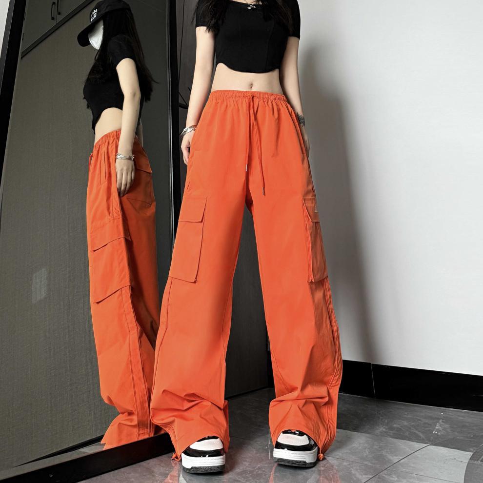 Dopamine pants Free shipping Tattoo 2024 Korean version of dopamine overalls women's spring and summer new loose wide-leg pants jazz dance pants casual pants