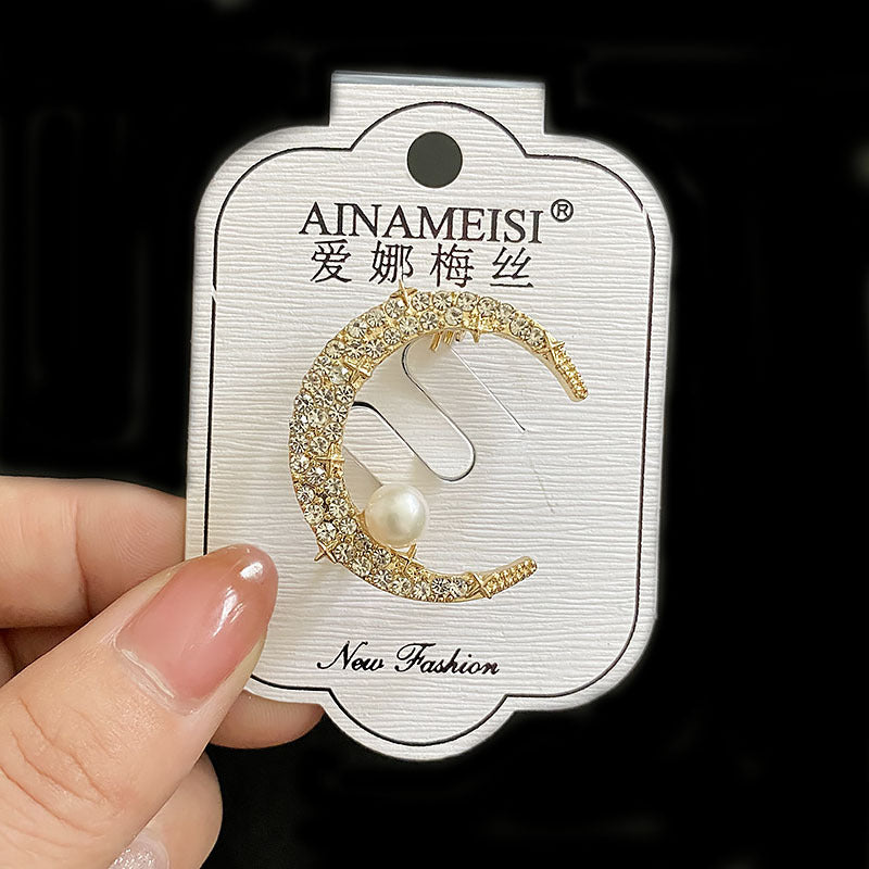 配饰胸针日韩时尚满珍珠天鹅水钻花朵胸针胸花精致优雅胸针大衣毛衣女配饰