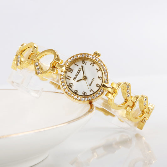 Women's fashion watch 跨境爆款时尚镶钻女士手表百搭水钻时装石英手链腕表外贸批发2330