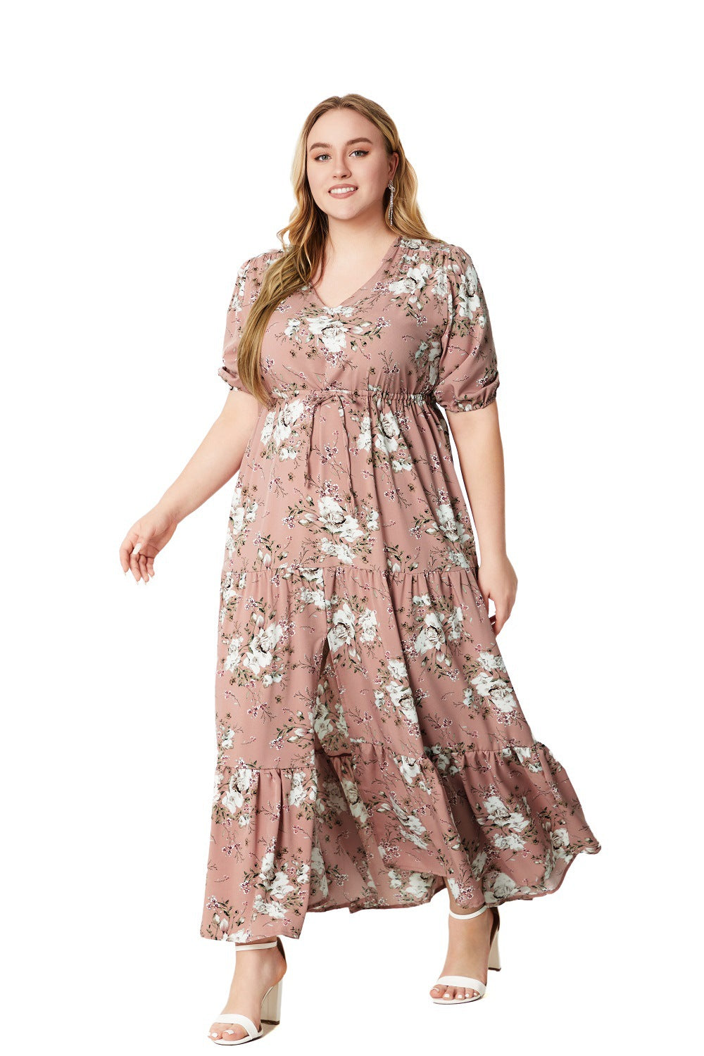 Fashion women's wear 2024 plus Size Women's Clothing Summer New Bohemian Print Loose Dress Sq0217